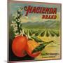 Hacienda Brand - California - Citrus Crate Label-Lantern Press-Mounted Art Print