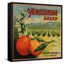 Hacienda Brand - California - Citrus Crate Label-Lantern Press-Framed Stretched Canvas