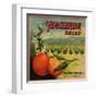 Hacienda Brand - California - Citrus Crate Label-Lantern Press-Framed Art Print