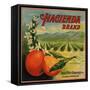 Hacienda Brand - California - Citrus Crate Label-Lantern Press-Framed Stretched Canvas