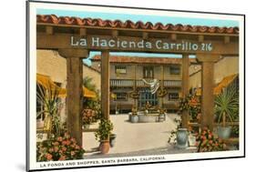 Hacienda Carrillo, Santa Barbara, California-null-Mounted Art Print