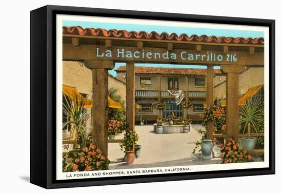 Hacienda Carrillo, Santa Barbara, California-null-Framed Stretched Canvas