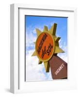 Hacienda Del Sol Motel Sign, Borrego Springs, California, USA-Nancy & Steve Ross-Framed Photographic Print