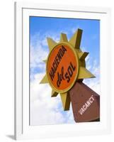 Hacienda Del Sol Motel Sign, Borrego Springs, California, USA-Nancy & Steve Ross-Framed Photographic Print