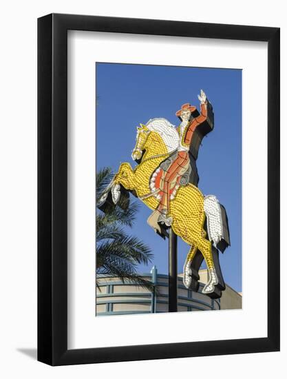 Hacienda Horse and Rider Neon Was Originally Installed at the Hacienda Hotel Hotel in 1967-Michael DeFreitas-Framed Photographic Print