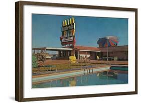 Hacienda Motel-null-Framed Art Print