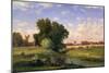 Hackensack Meadows, Sunset, 1859-George Snr. Inness-Mounted Premium Giclee Print