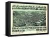 Hackensack, New Jersey - Panoramic Map-Lantern Press-Framed Stretched Canvas