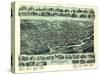 Hackensack, New Jersey - Panoramic Map-Lantern Press-Stretched Canvas