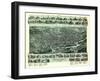 Hackensack, New Jersey - Panoramic Map-Lantern Press-Framed Art Print