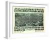 Hackensack, New Jersey - Panoramic Map-Lantern Press-Framed Art Print