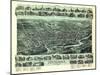 Hackensack, New Jersey - Panoramic Map-Lantern Press-Mounted Art Print