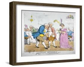 Hackney Assembly, the Graces, the Graces, Remember the Graces, 1812-Thomas Rowlandson-Framed Giclee Print