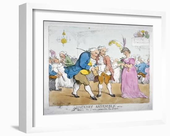 Hackney Assembly, the Graces, the Graces, Remember the Graces, 1812-Thomas Rowlandson-Framed Giclee Print