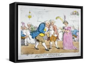 Hackney Assembly, the Graces, the Graces, Remember the Graces, 1812-Thomas Rowlandson-Framed Stretched Canvas