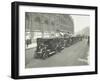 Hackney Carriages and Drivers at a Taxi Rank, Bishopsgate, London, 1912-null-Framed Photographic Print