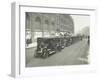 Hackney Carriages and Drivers at a Taxi Rank, Bishopsgate, London, 1912-null-Framed Photographic Print