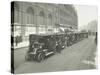 Hackney Carriages and Drivers at a Taxi Rank, Bishopsgate, London, 1912-null-Stretched Canvas