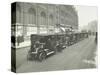 Hackney Carriages and Drivers at a Taxi Rank, Bishopsgate, London, 1912-null-Stretched Canvas