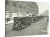 Hackney Carriages and Drivers at a Taxi Rank, Bishopsgate, London, 1912-null-Stretched Canvas