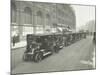 Hackney Carriages and Drivers at a Taxi Rank, Bishopsgate, London, 1912-null-Mounted Premium Photographic Print