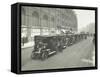 Hackney Carriages and Drivers at a Taxi Rank, Bishopsgate, London, 1912-null-Framed Stretched Canvas