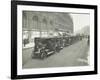 Hackney Carriages and Drivers at a Taxi Rank, Bishopsgate, London, 1912-null-Framed Photographic Print