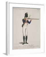 Hackney Volunteer Firing a Rifle, 1798-Thomas Rowlandson-Framed Giclee Print