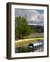 Hackney Wick, River Lee Navigation and London 2012 Olympic Stadium, London, England, United Kingdom-Alan Copson-Framed Photographic Print