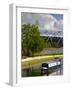 Hackney Wick, River Lee Navigation and London 2012 Olympic Stadium, London, England, United Kingdom-Alan Copson-Framed Photographic Print