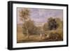 Haddon Hall from the Park, 1831 (W/C over Pencil on Paper)-David Cox-Framed Giclee Print