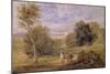 Haddon Hall from the Park, 1831 (W/C over Pencil on Paper)-David Cox-Mounted Giclee Print