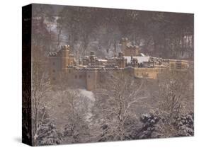 Haddon Hall in Winter, Derbyshire, England, United Kingdom, Europe-Frank Fell-Stretched Canvas