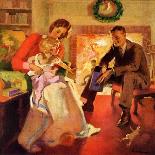 "Sleeping Through Santa's Visit," Country Gentleman Cover, December 1, 1928-Haddon Sundblom-Framed Giclee Print