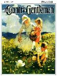 "Family in Field of Buttercups,"June 1, 1929-Haddon Sundblom-Giclee Print