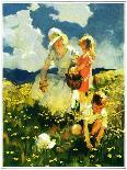 "Family in Field of Buttercups," Country Gentleman Cover, June 1, 1929-Haddon Sundblom-Giclee Print