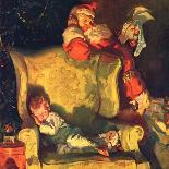 "Sleeping Through Santa's Visit," Country Gentleman Cover, December 1, 1928-Haddon Sundblom-Giclee Print