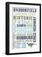 Haddonfield, New Jersey - Typography-Lantern Press-Framed Art Print