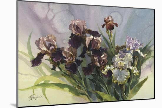 Hadfield Irises IV-Clif Hadfield-Mounted Art Print