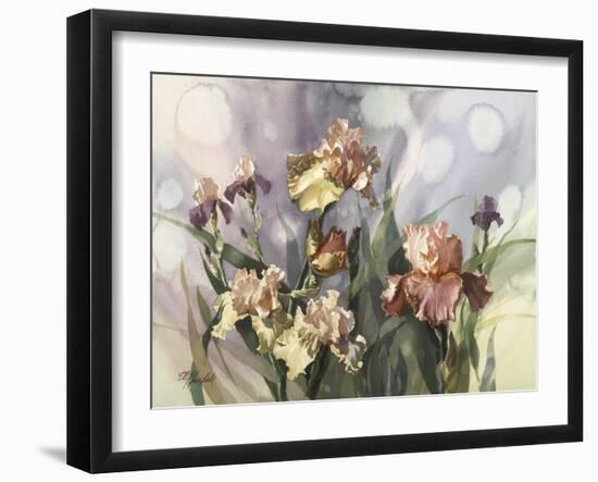 Hadfield Irises V-Clif Hadfield-Framed Art Print