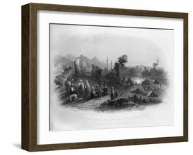 Hadgi (Mecca Pilgrim) Encamped Near Antioch, on the Banks of the Orontes, Turkey, 1841-Henry Adlard-Framed Giclee Print