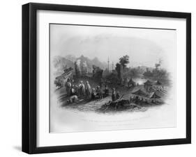 Hadgi (Mecca Pilgrim) Encamped Near Antioch, on the Banks of the Orontes, Turkey, 1841-Henry Adlard-Framed Giclee Print