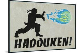 Hadouken Video Game-null-Mounted Art Print