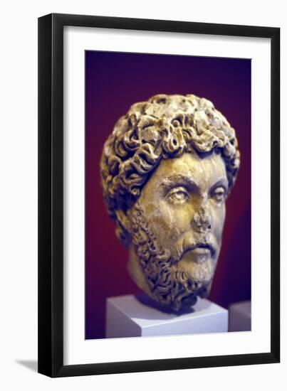 Hadrian (76-13), Roman Marble Bust-null-Framed Photographic Print