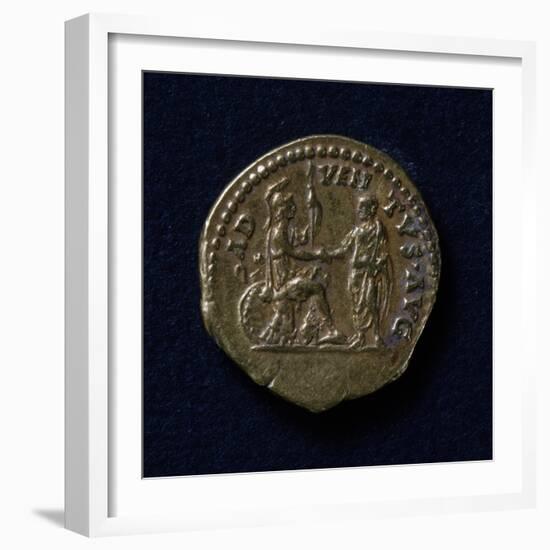 Hadrian Aureus Bearing Image of Rome-null-Framed Giclee Print