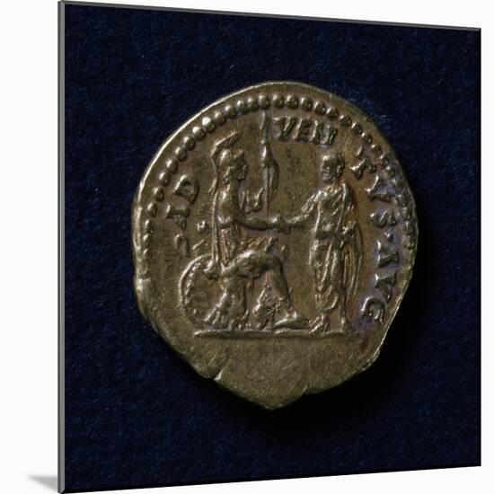 Hadrian Aureus Bearing Image of Rome-null-Mounted Giclee Print