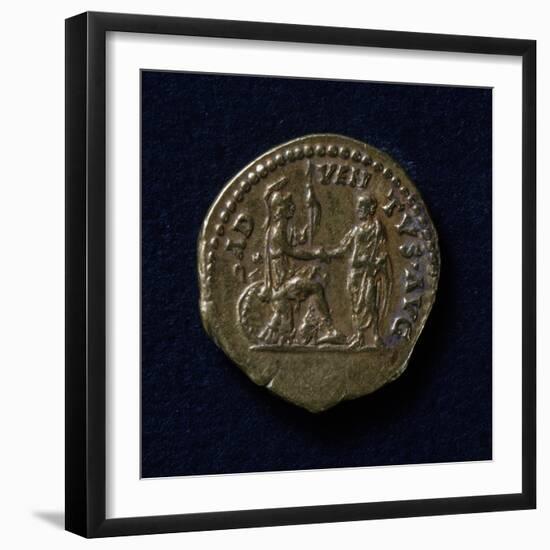 Hadrian Aureus Bearing Image of Rome-null-Framed Premium Giclee Print