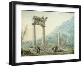 Hadrian's Aqueduct, Athens, Greece, 1775 Watercolour-Louis-Francois Cassas-Framed Giclee Print