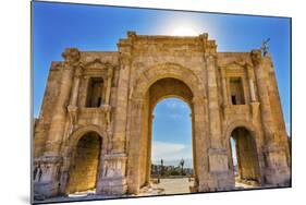 Hadrian's Arch Gate, Jerash, Jordan-William Perry-Mounted Photographic Print