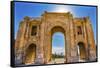 Hadrian's Arch Gate, Jerash, Jordan-William Perry-Framed Stretched Canvas